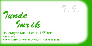 tunde imrik business card